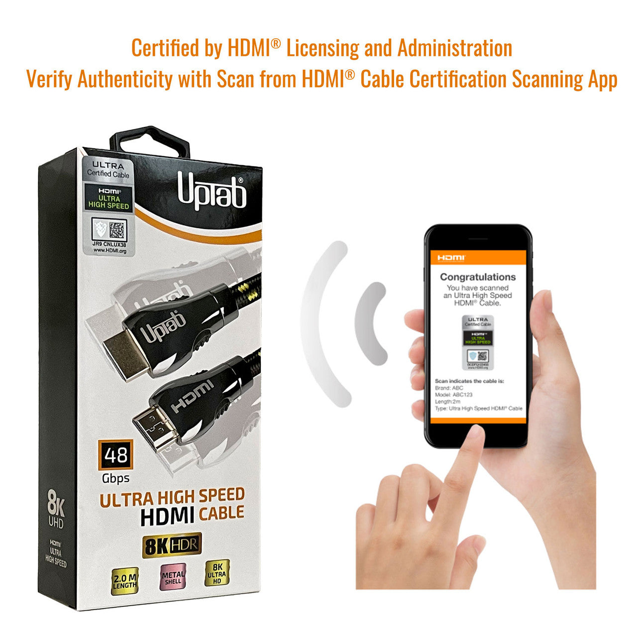 Scan with HDMI App to verify Authenticity.