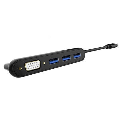 UPTab USB-C3.2 (Type C) to 3 USB 3.0 and VGA Adapter